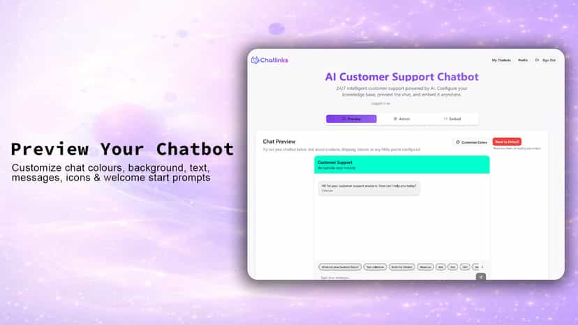 Chatlinks Preview Chatbot