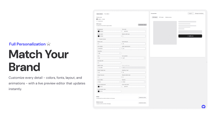 match your brand