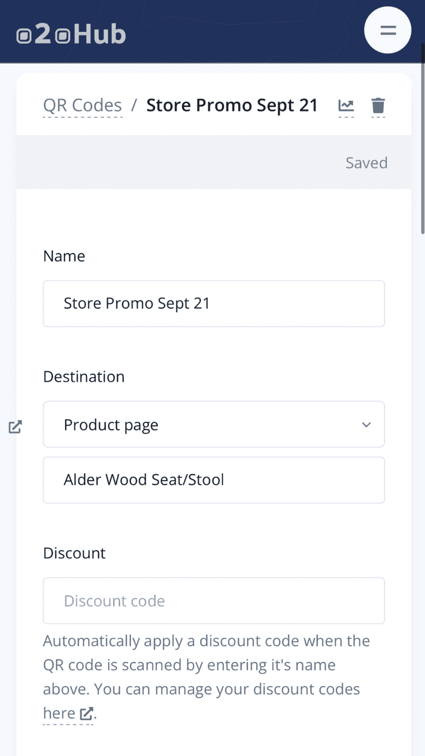 Create QR Codes that link right into your store