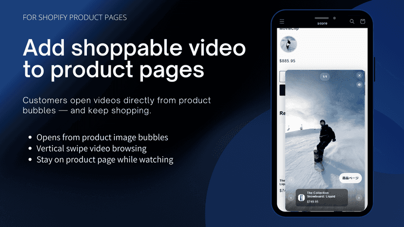 Add shoppable video to product pages