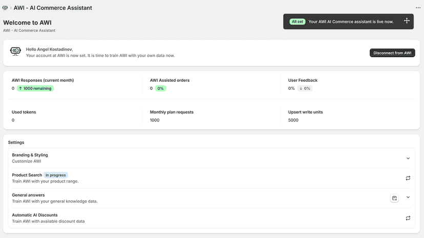 AWI User Interface
