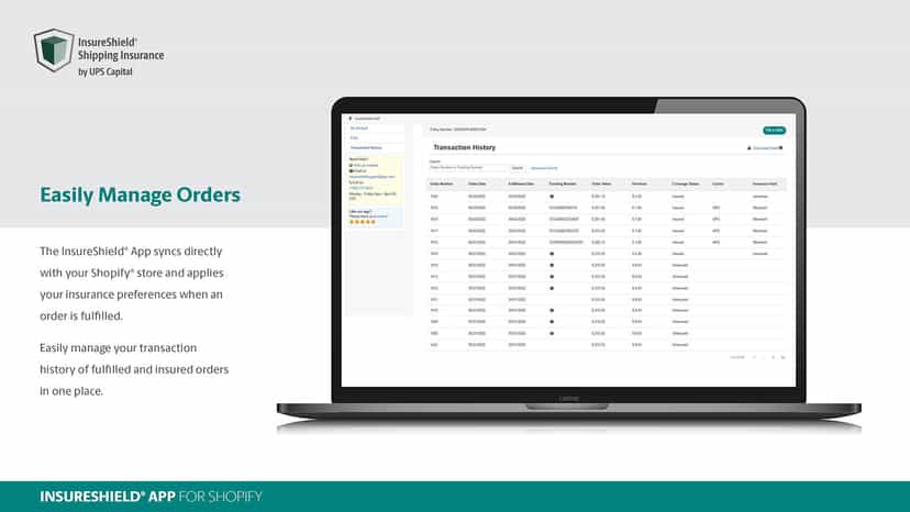 Manage your insured shipments with one easy app