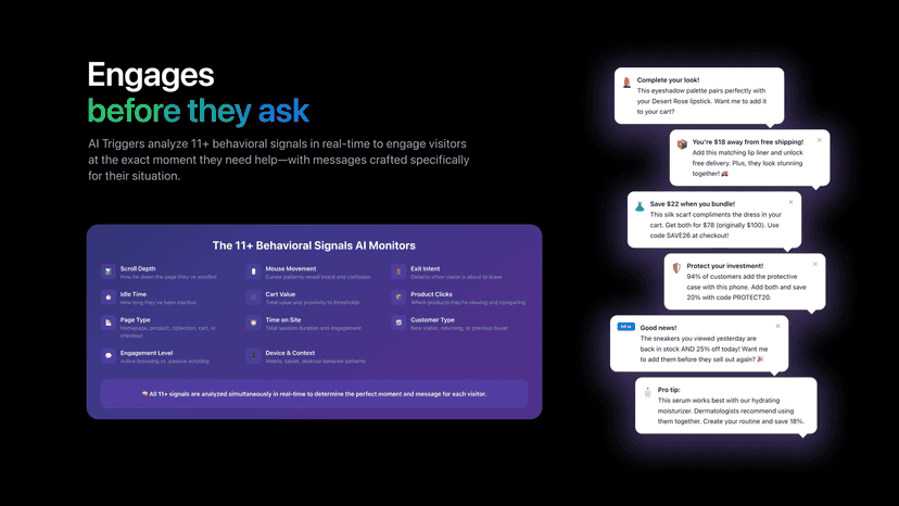 AI-Powered triggers that engage store visitors. Kepler AI app.