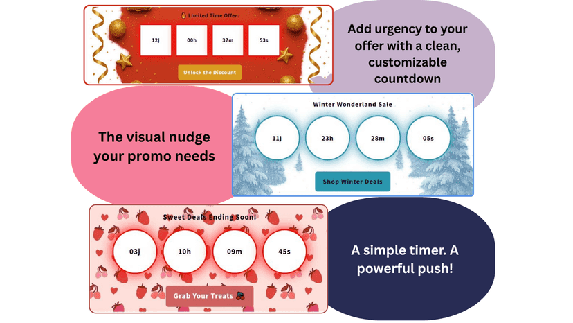 Seasonal countdown designs that add urgency and convert