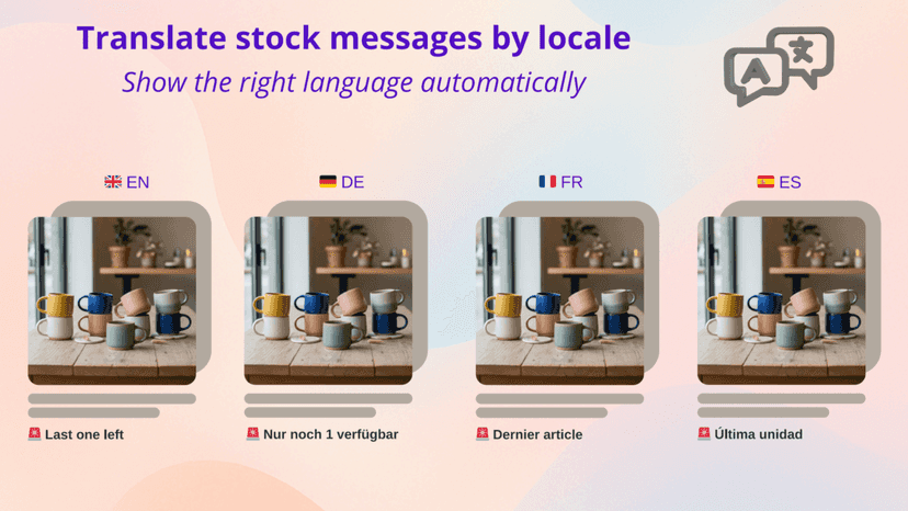 Stock messages translated automatically by locale