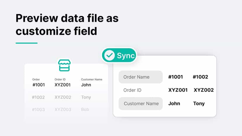 Preview order export file while customization easily