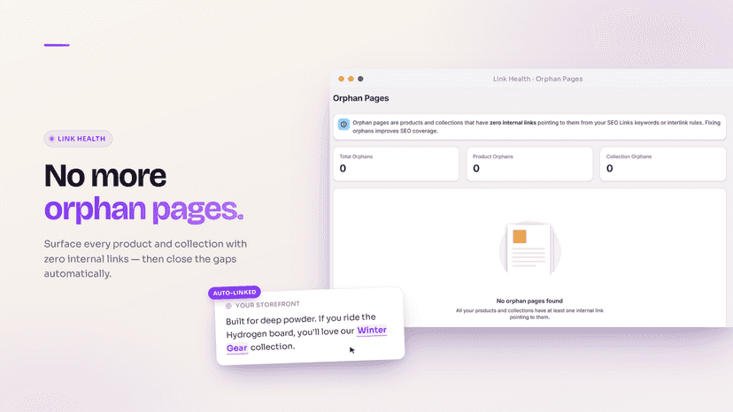 orphan page screen