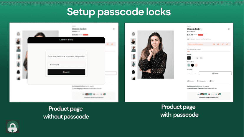 Create passcode lock for your shopify product page