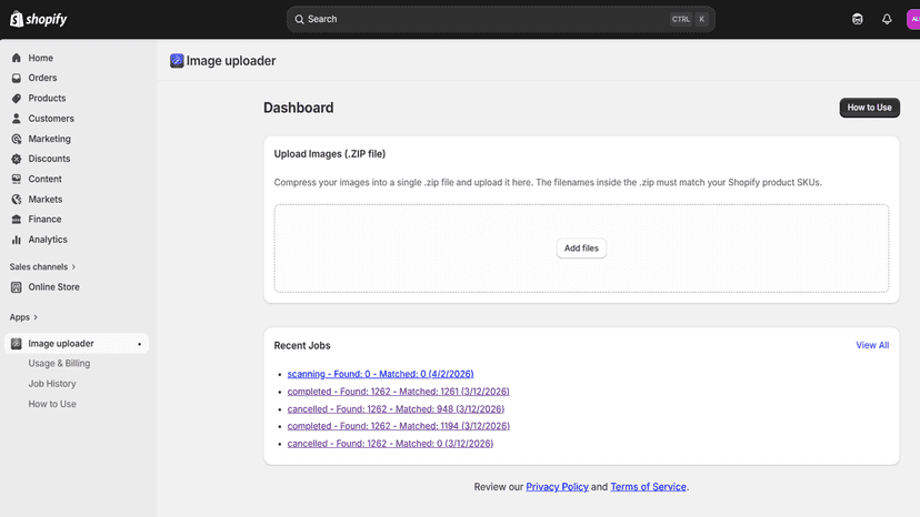 Main dashboard showing connected cloud accounts and usage