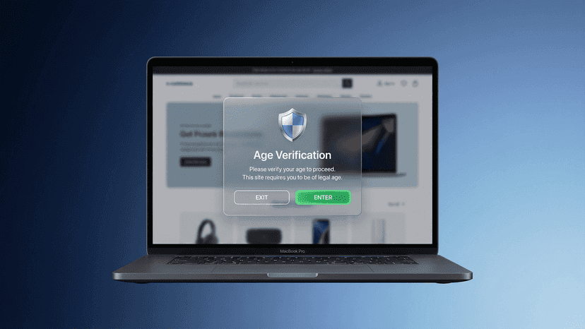 Compliance Sentinel age verification popup on a store theme.
