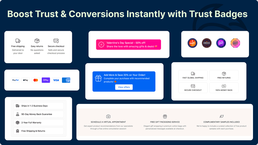 Boost Trust & Conversions Instantly with Trust Badges