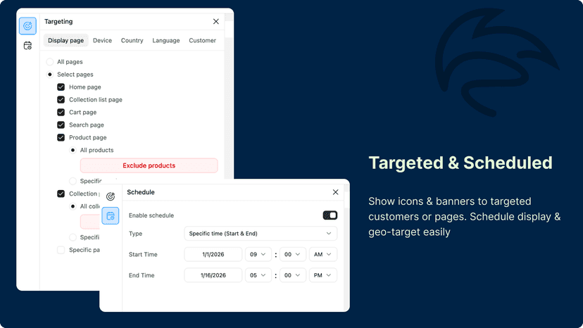 Targeted & Scheduled