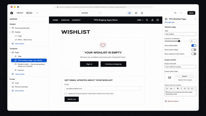 Editor view