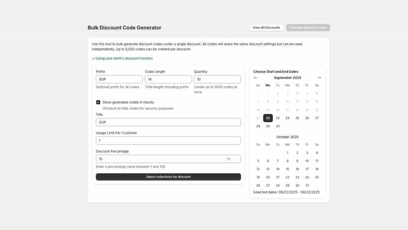 view of app homepage