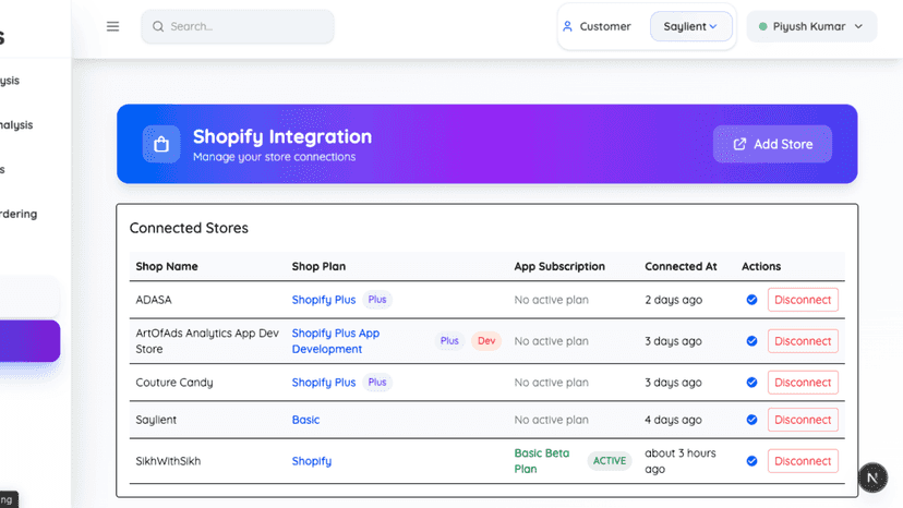 Connect Shopify Store with ease