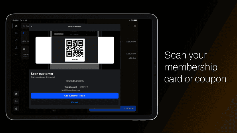 Scan your membership card or coupon