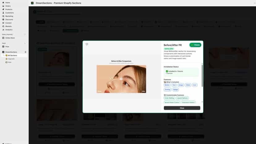 Section Detail Modal