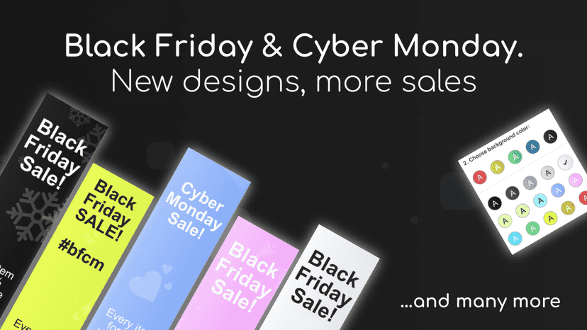Black Friday promotion banner - increase black friday sales
