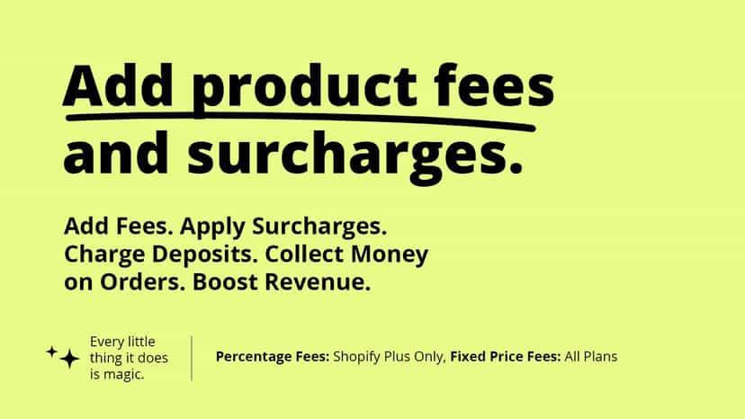 Shopify App for Mandatory Fees