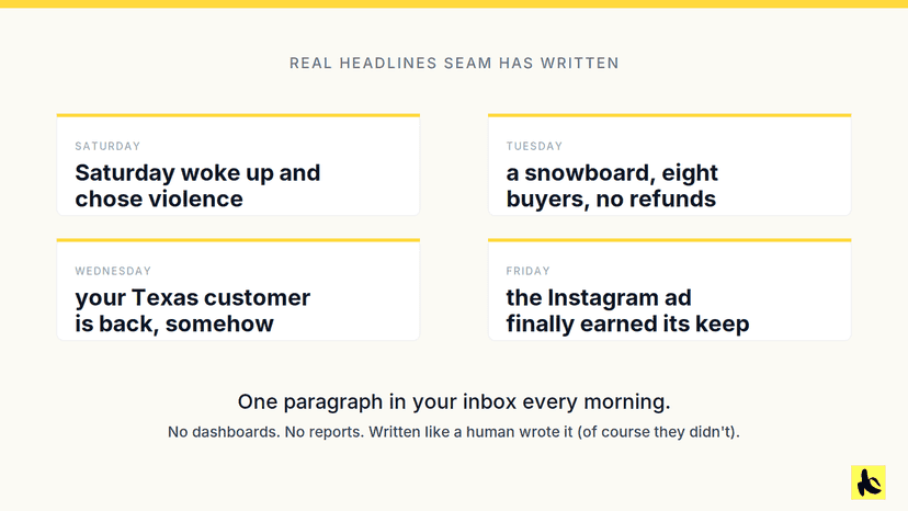 Everything you need to know with Seam Daily AI Analytics
