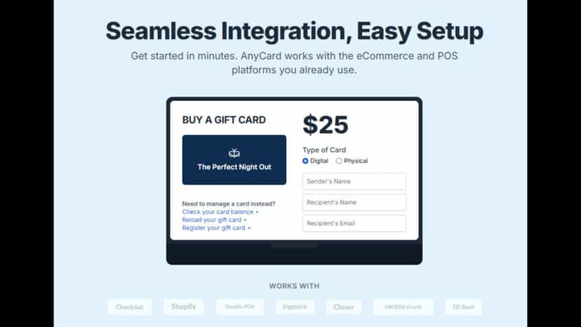 AnyCard’s robust APIs delivrs fliexibility and reliability