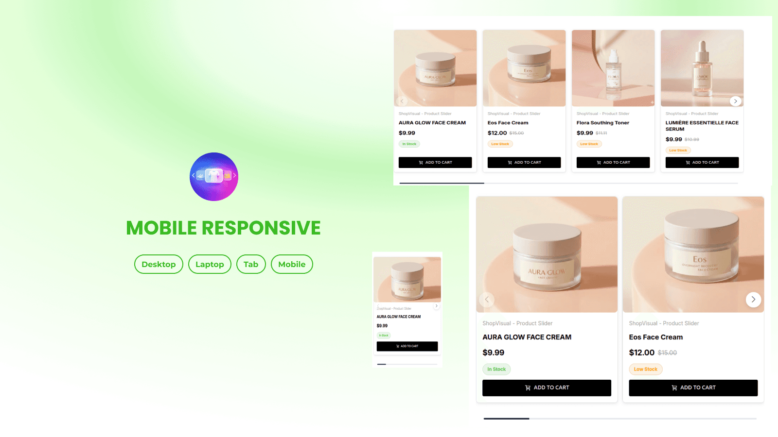 ShopVisual - Product Slider: Mobile Responsive