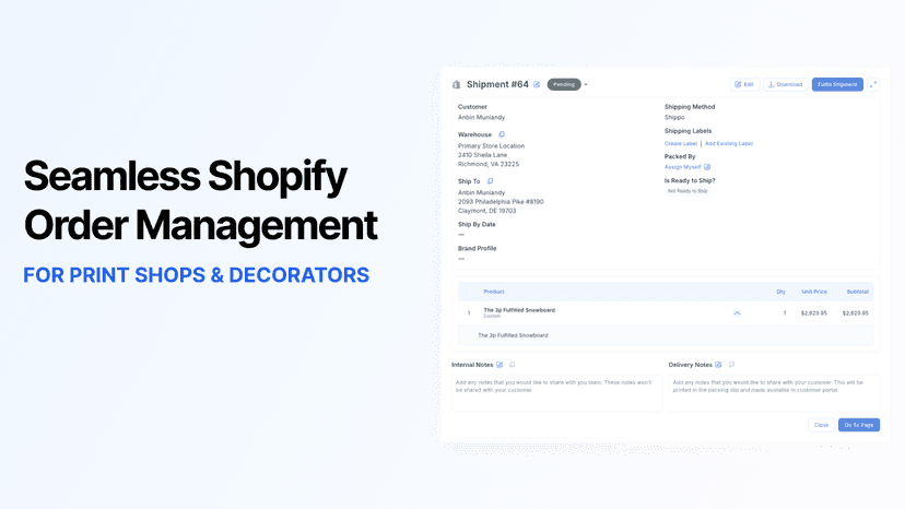 Seamless Shopify Order Management for Print Shops and Decorators