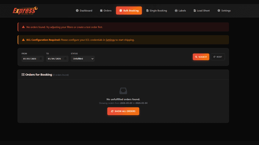 Bulk booking