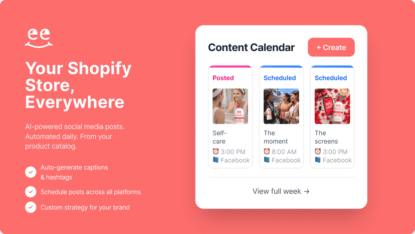 "Your Shopify Store, Everywhere" featuring the Spreadcheer cal