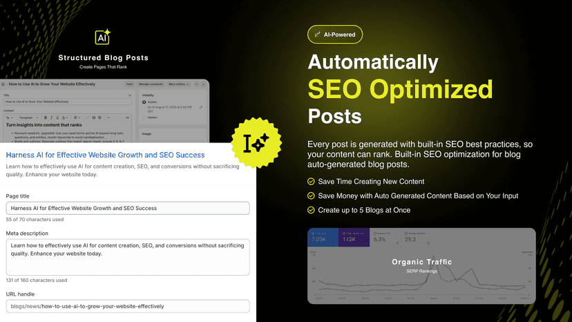 Showing the search engine listing section of the app made blog
