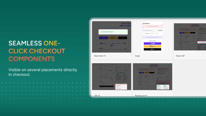 Seamless One-Click Checkout Components