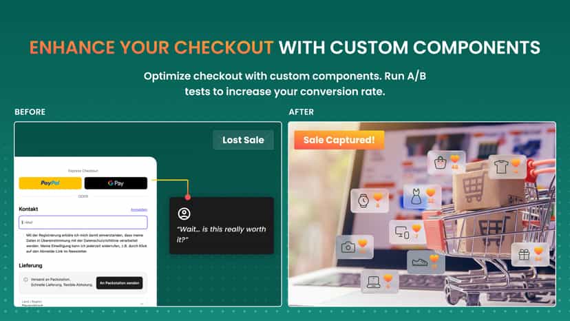 Optimize checkout with custom components.