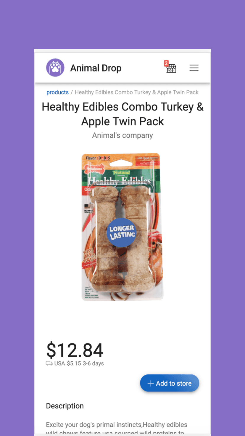 Mobile Product Details Page