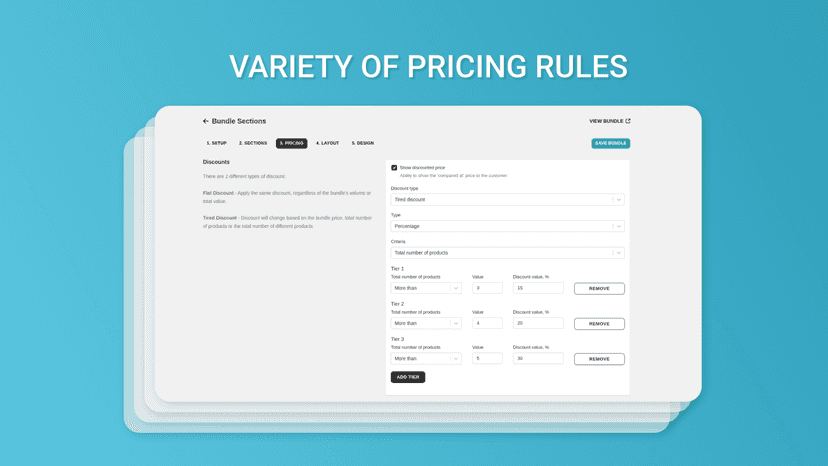 Variety of pricing rules