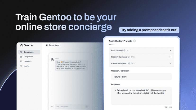 Train Gentoo to be your online store concierge