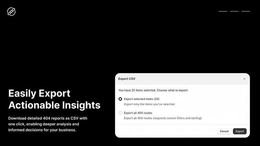 Easily export actionable insights