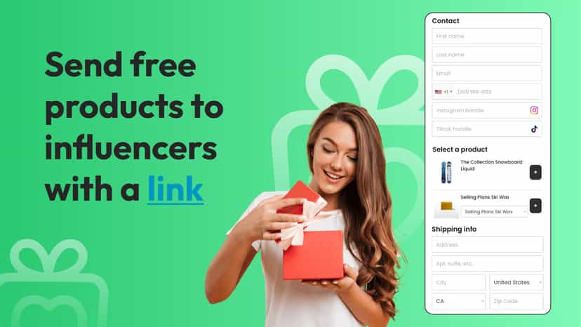 Send gifts and freebies to influencers!