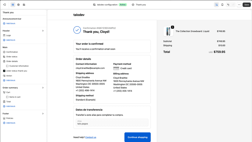 Checkout demo2