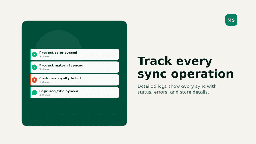 Track syncing operations