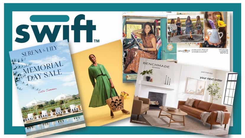 Sample Swift retargeting postcards
