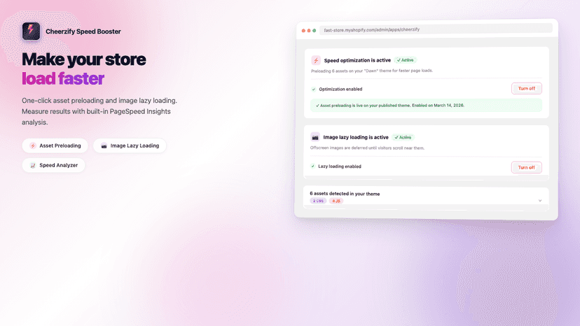 Cheerzify Speed Optimizer banner