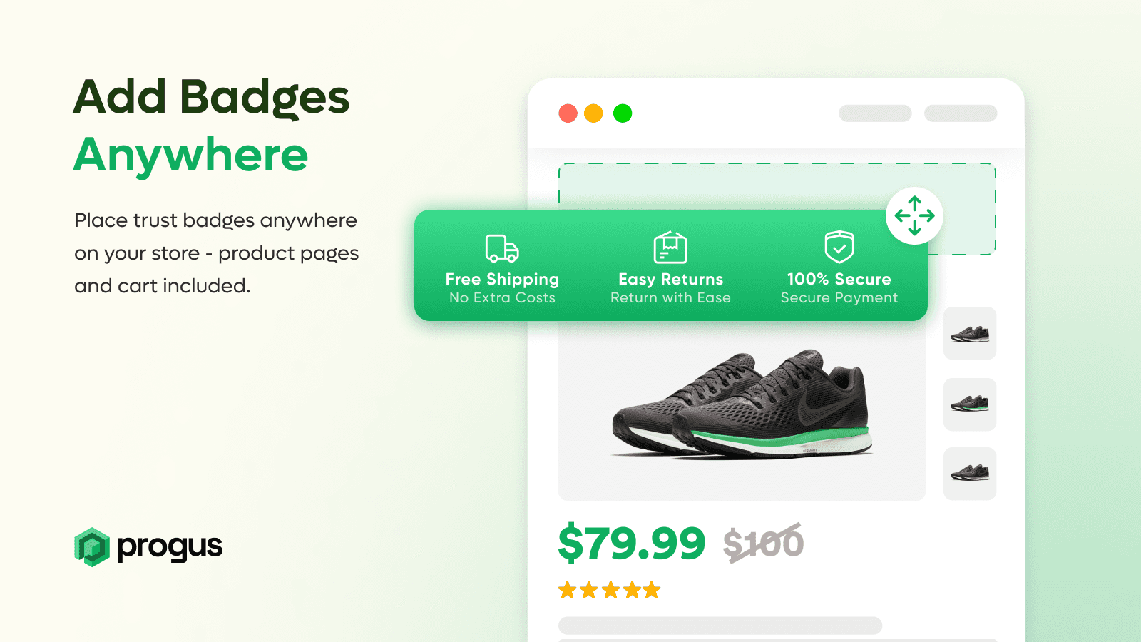 Progus Trust Badges - add anywhere