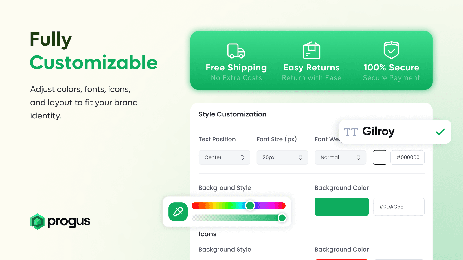 Progus Trust Badges - customizable