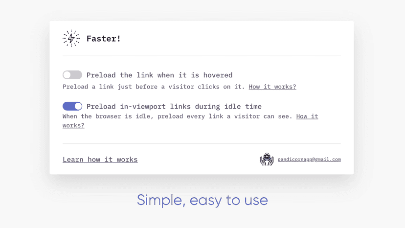 Simple, easy to use