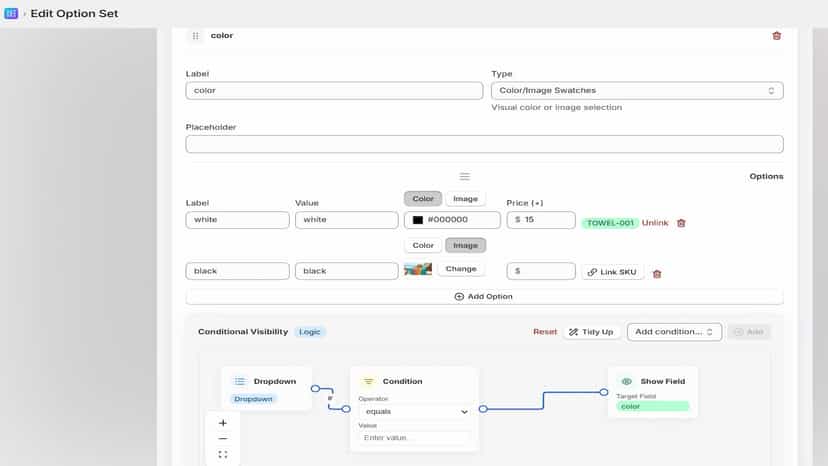 Option Set - native options