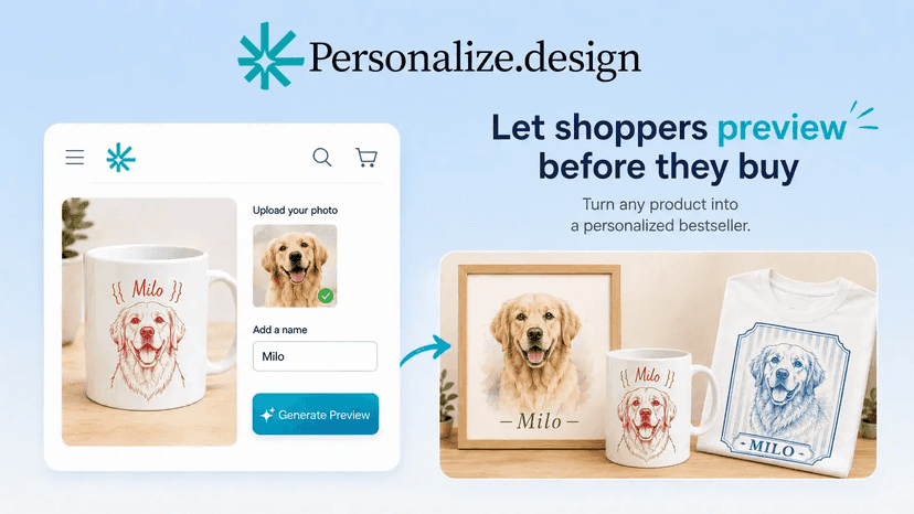 Shoppers preview personalized products before buying