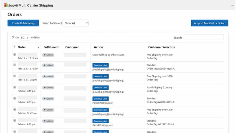 app order listing