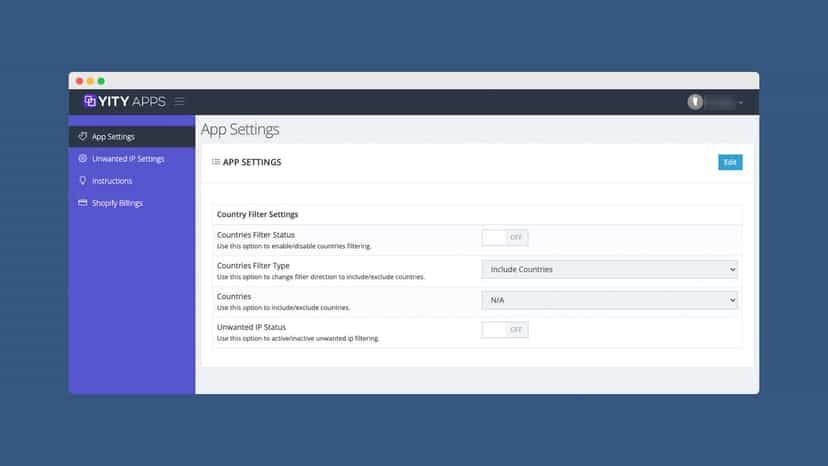 App Settings Page