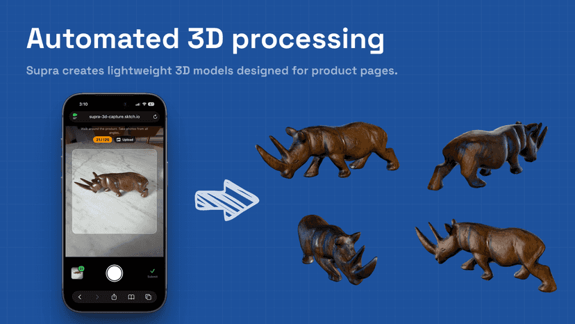 Generate 3D product models with phone capture