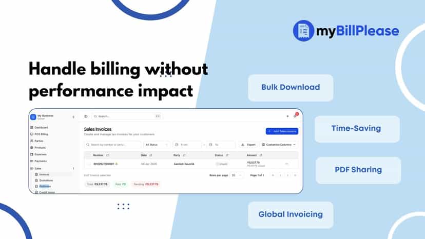 Effortless GST billing dashboard for Shopify